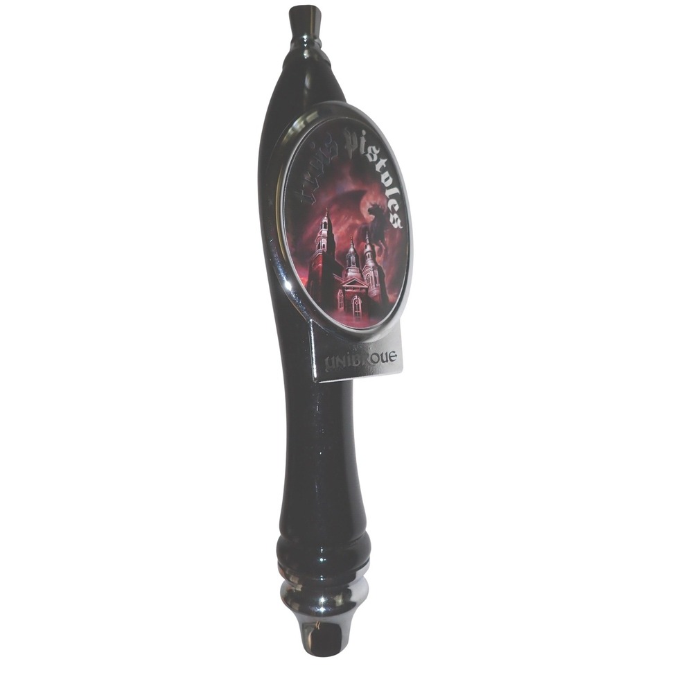 Unibroue Trois Pistoles Beer Tap Handle Black Silver Barware Home Bar